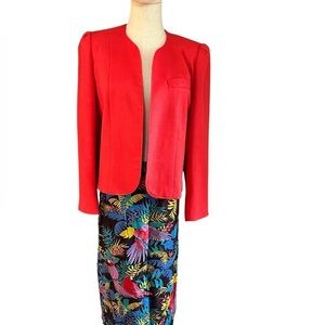 Beautiful Vintage Designer Dusty Red Blazer size 10